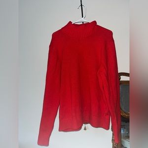 Red turtleneck sweater. Amazon essentials. Worn once. Red.
